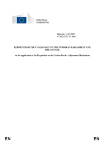 Report on the application of the regulation CBAM 16 12 2025